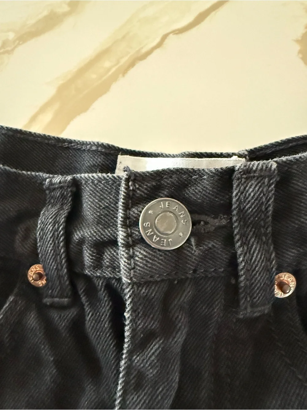 A/OK Black Distressed Denim Cutoff Shorts Size Small